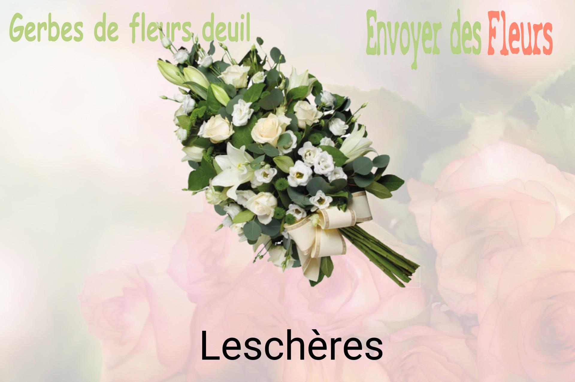 Gerbe de fleurs de deuil livrée à Leschères